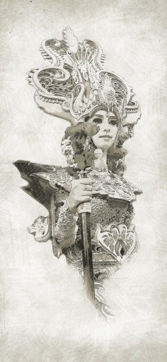 画画网站 App 画布界面截图，一位用户正用触控笔在深色画布上勾勒人物侧脸轮廓，右侧悬浮着笔刷与不透明度调节条，左下角显示当前图层缩略图